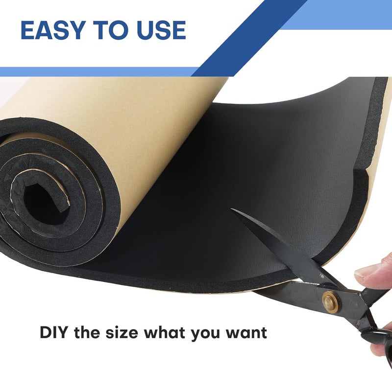 MYFULLY Sponge Neoprene Roll with Adhesive, Waterproof Foam Rubber Sheet Cut to Multiple Dimensions and Lengths for Shock Pad, Gaskets, DIY, Crafts (1/2" Thick x12 Wide x 54" Long) - Image 5